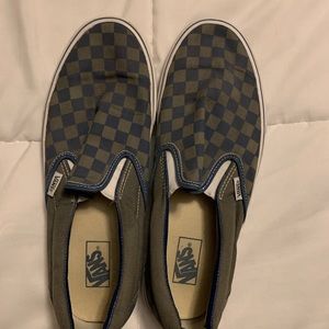 Vans checkerboard gray blue size 12